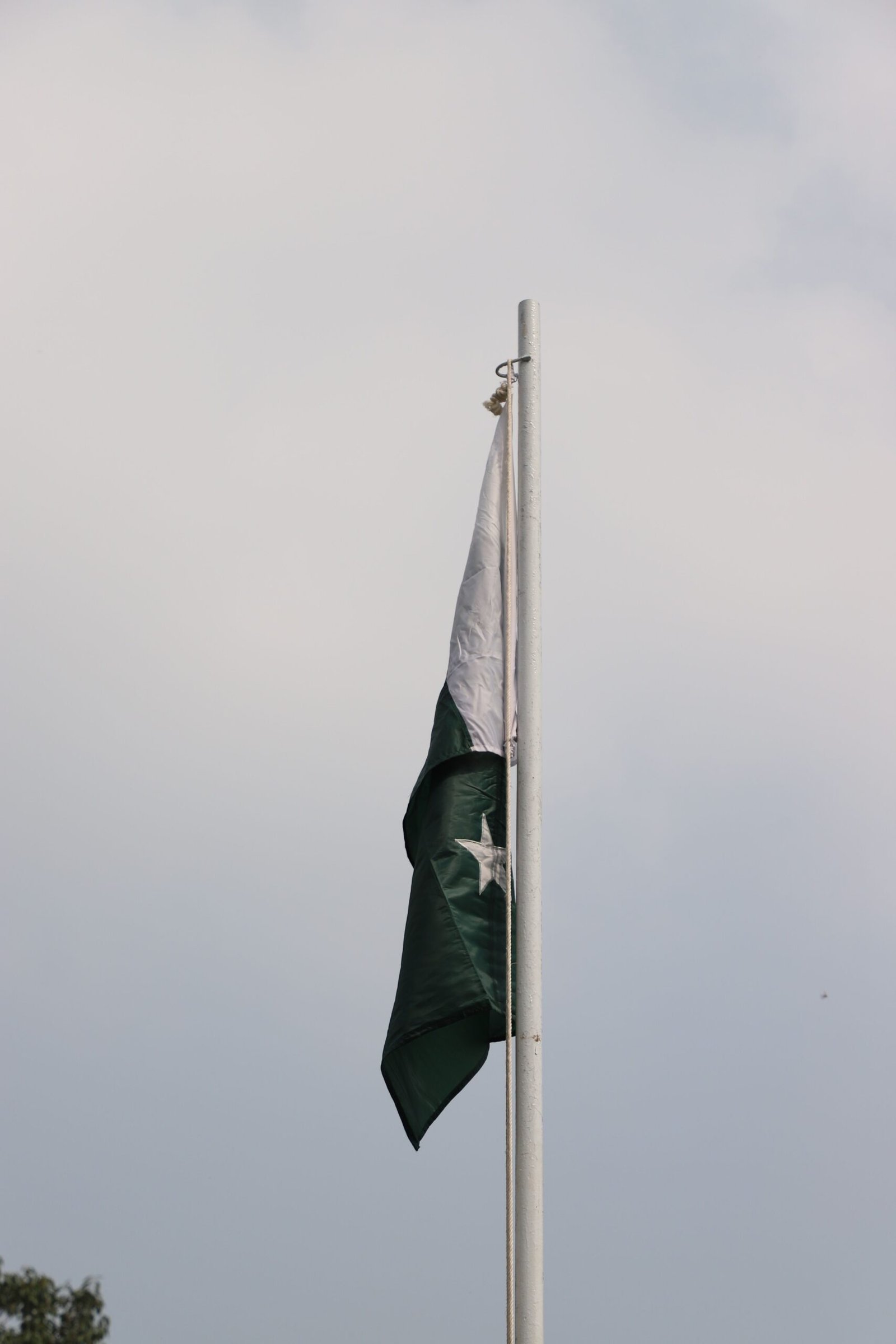 Pakistani national flag on a flagpole, representing federal FIA jobs in Pakistan